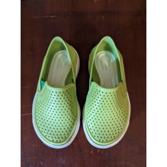 Crocs CitiLane Roka Slip On Sneaker Shoes‎ Perforated Green Size C7 7.5 Toddler - Picture 3 of 9